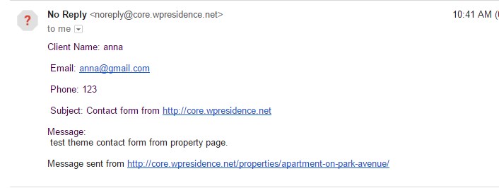property page contact form