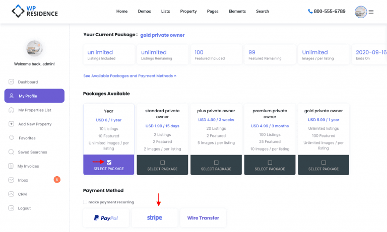 Stripe Setup - WP Residence Help