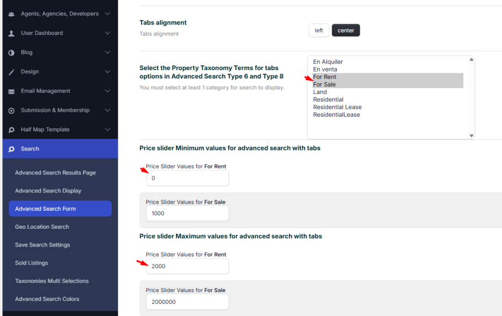 Advanced Search Form with Custom Fields - WP Residence Help