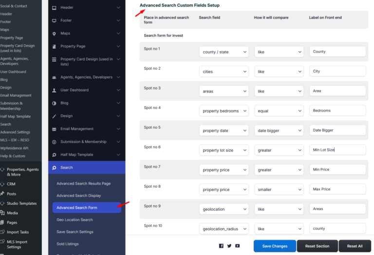 Advanced Search Form with Custom Fields - WP Residence Help