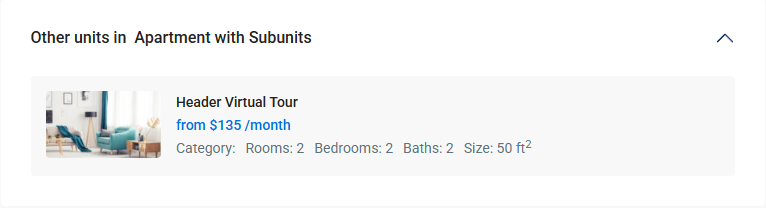Other units in section on a subunit's property page